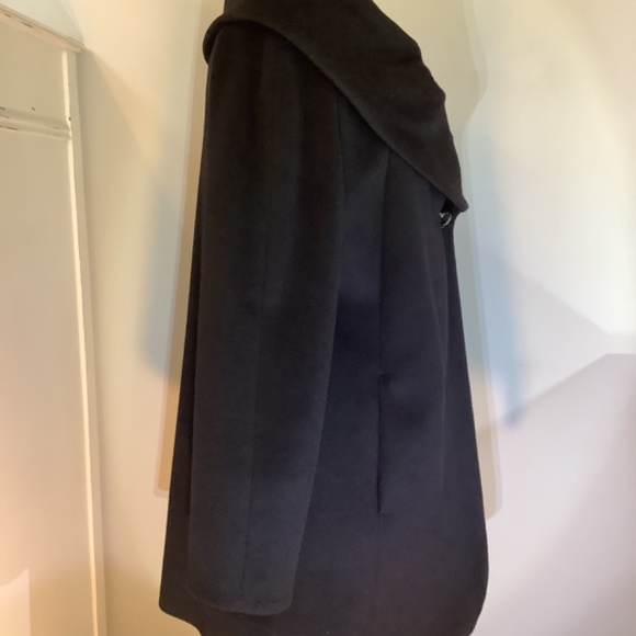 Cinzia Rocca Black 100% Virgin Wool Coat -8 - Picture 7 of 16